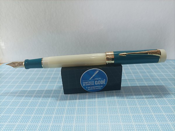 Caneta Tinteiro Jinhao Century 100 - Luxo Verde e Branco Fosco