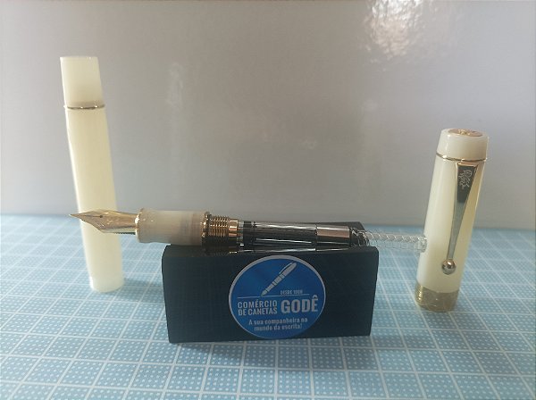 Caneta Tinteiro Jinhao Century 100 - Luxo Verde e Branco Fosco
