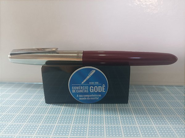 Caneta Tinteiro Parker 21 - Modelo Aerometric - Vermelha - Ano 1954