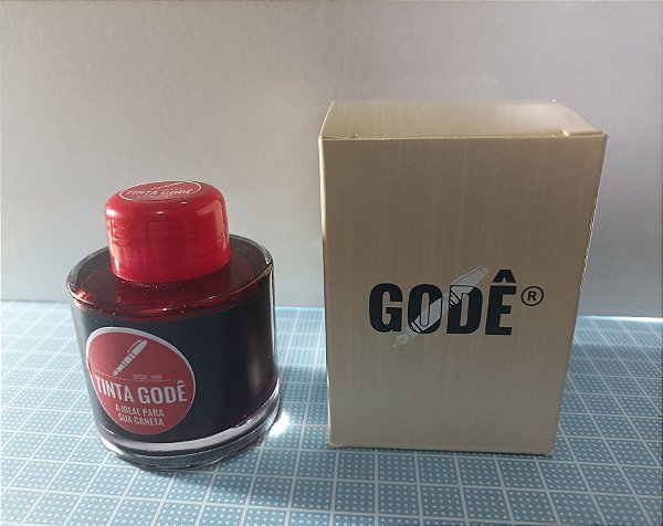 Vidro de Tinta Godê - Tinta Vermelho Permanente - 50 mL