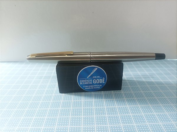 Caneta Tinteiro Pilot - Modelo em Aço da Década de 70 - Pena M