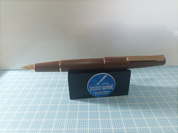 Caneta Tinteiro Jinhao 80 - Marrom Fosco com Pena F