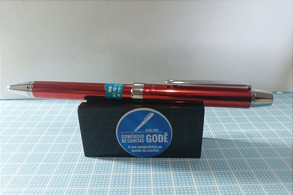 Caneta PIlot Esferográfica Evolt 3 em 1 - Preto, Vermelho e Lápis 0,5mm