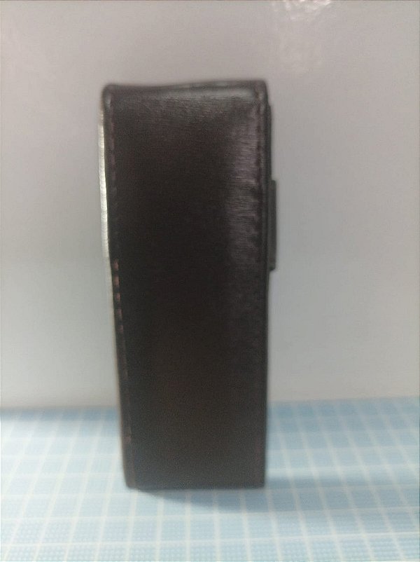 ESTOJO PORTA CANETAS EM COURINO- COR PRETO