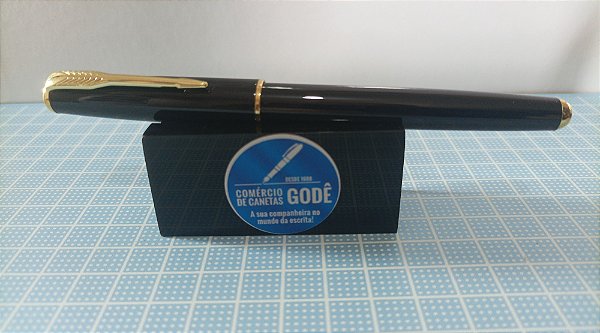 Caneta Tinteiro Wing Sung 5020 Preto Laca Luxo