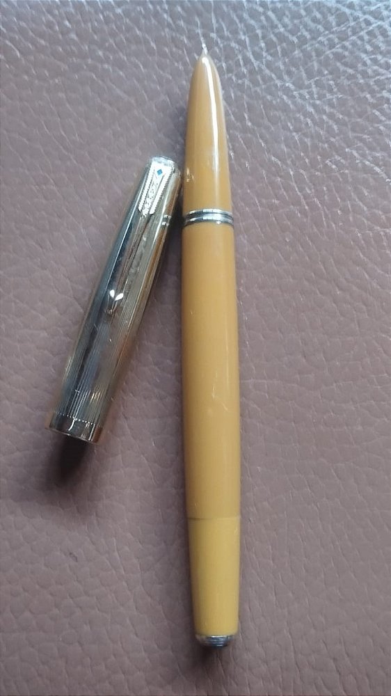 Caneta Tinteiro Parker 51 -Vacumatic - Ano 1947- Cor Mostarda Muito Rara