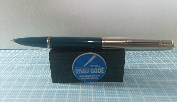 Caneta Tinteiro Parker 21 - 2º Tipo- 1958- Azul Esmeralda