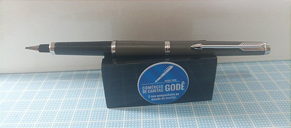 Caneta Tinteiro Parker 180 Cinza Década de 80