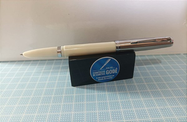 Caneta Tinteiro 86 Jinhao Branca - Tampa e Pena de Aço