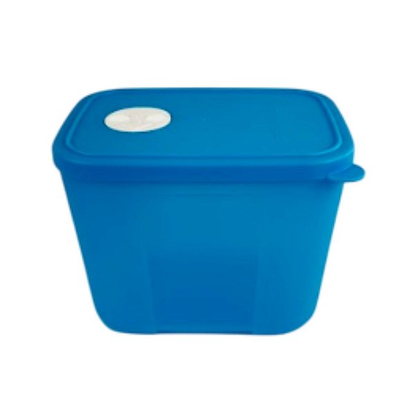 Tupperware Freezer Time 1 Litro Azul Com Válvula Branca