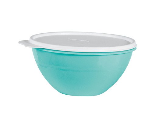 Tigela Maravilhosa 1 Litro - Vermelha tampa Branca Translúcida