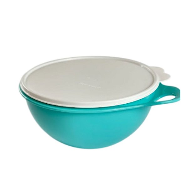 Tuppeware Tigela Criativa 3 Litros - Mint Tampa Branca
