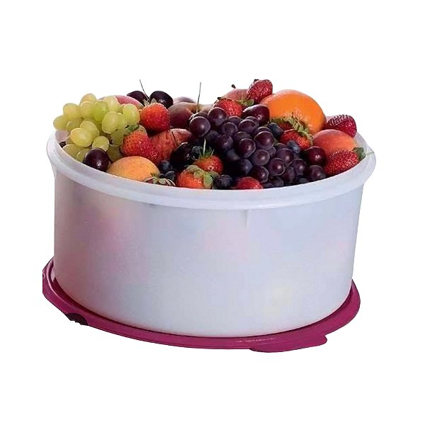 Tupperware Porta Tudo 10 Litros - Transparente Tampa Marsala