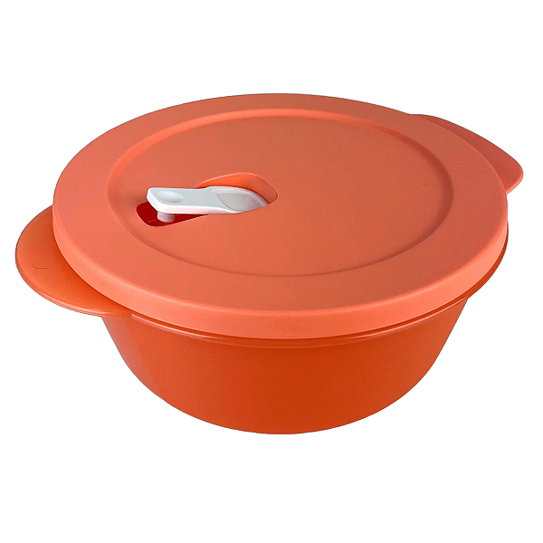 Tupperware Cristalwave GII 1,5 Litros - Laranja Válvula Branca