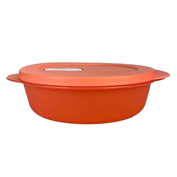 Tupperware Cristalwave GII 1 Litros - Laranja Válvula Branca
