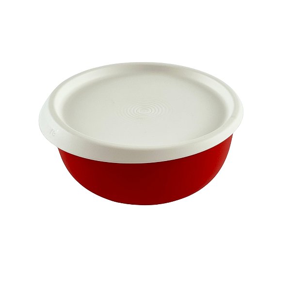 Tupperware Toque Mágico 550ml - Vermelha Tampa Branca