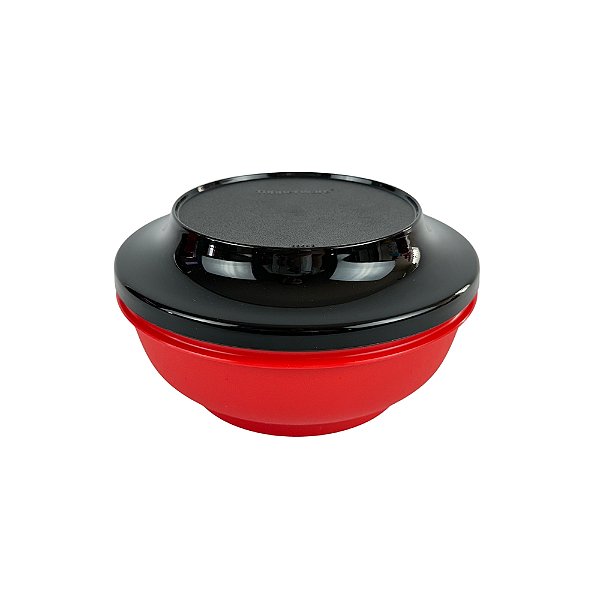 Tupperware Travessa Actualité Redonda 650ml - Vermelha Tampa Preta