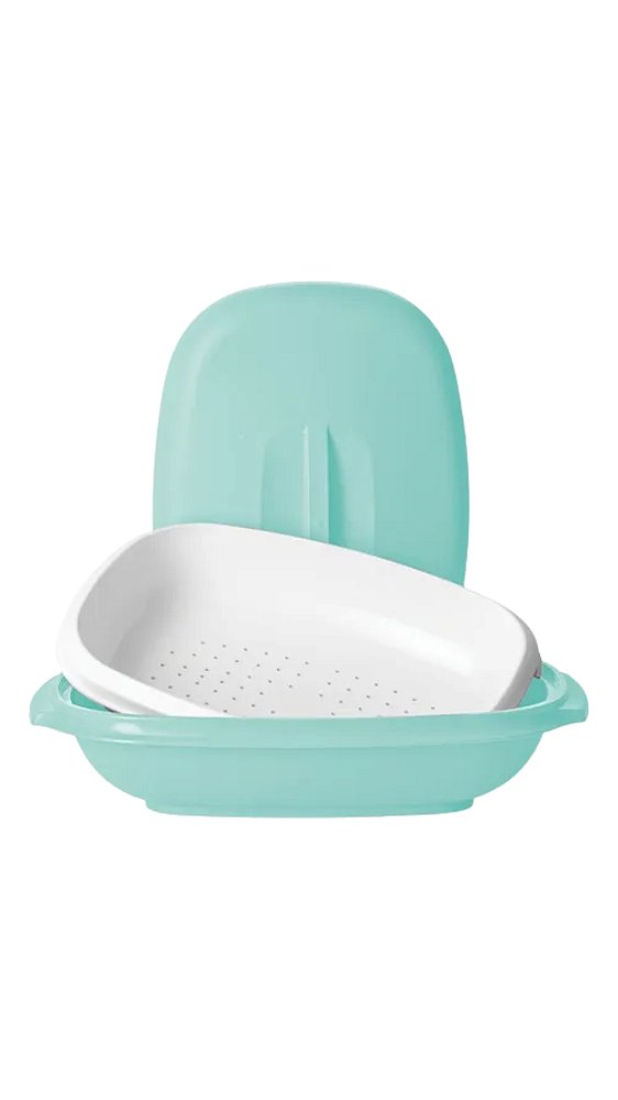 Tupperware Travessa com Escorredor Actualite 1,5 litros - Mint