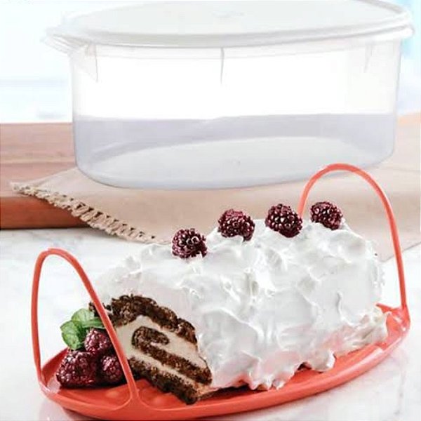 Tupperware Festa 6 Litros - Transparente/Salmão/Branco