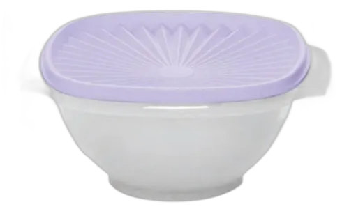 Tigela Sensação Tupperware 1,2 Litros - Translúcida Tampa Lilás