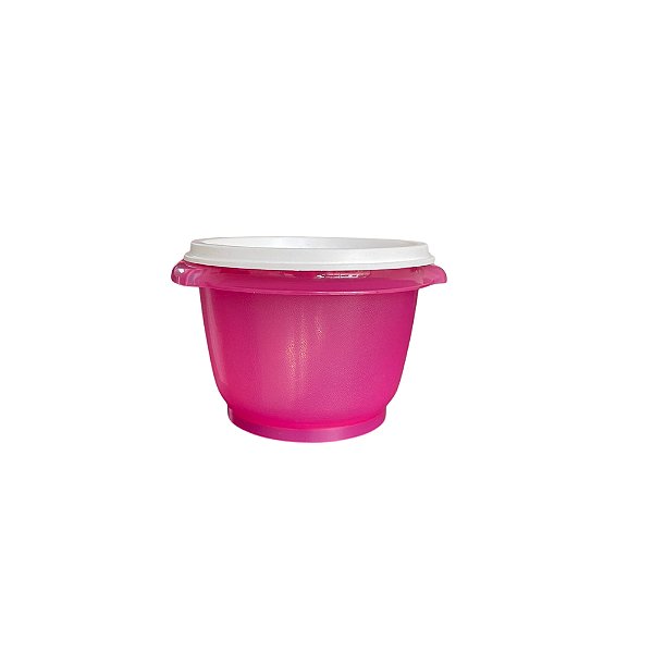 Tigela Sensação Tupperware 600ml - Pink Tampa Branca