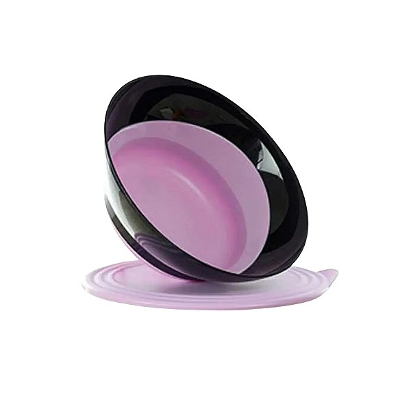 Tupperware Tigela Elegância Policarbonato 3,2 Litros - Preto Rosa