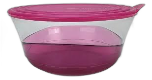 Tupperware Tigela Elegância Policarbonato 2,3 Litros - Transparente/Rabanete Rosa