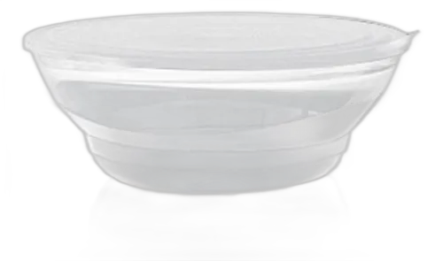 Tupperware Tigela Elegância Baixa Policarbonato 1,5 Litros - Transparente/Branco