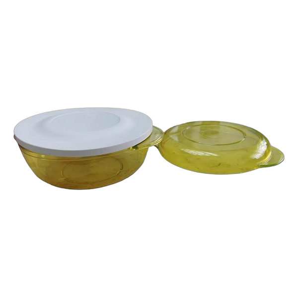 Tupperware Microplus Oval Policarbonato 1,5 Litros - Amarelo