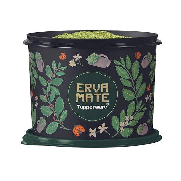 Tupperware Tupper Caixa 2,4 Litros Floral - Erva Mate