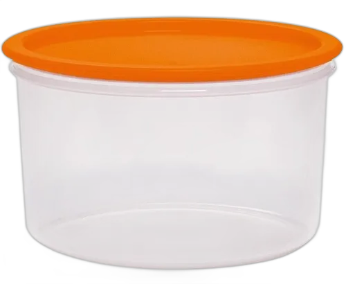 Tupperware Pote Master Mágico 1,5L - Transparente Tampa Laranja