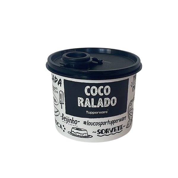 Tupperware Tupper Redondinha 500ml Com Dosador - Coco Ralado P/B