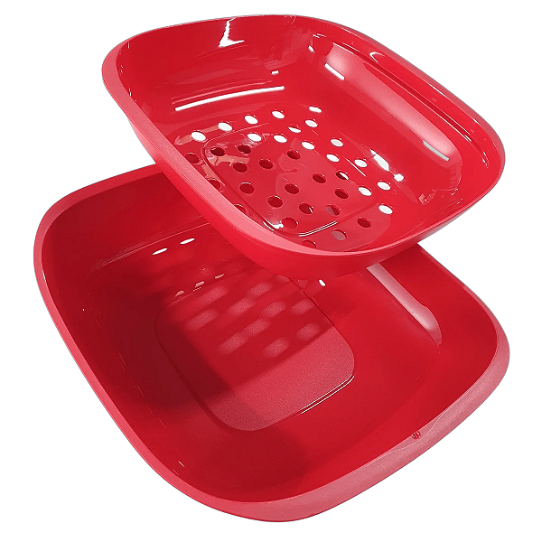 Cesto Allegra Tupperware 1,3 Litros - Vermelho
