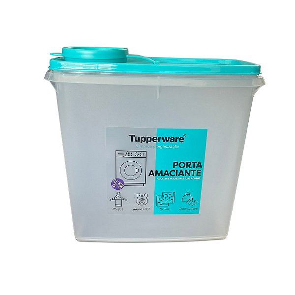 Tupperware Porta Amaciante Multiuo 3 Litros - Transparente Tampa Tropical