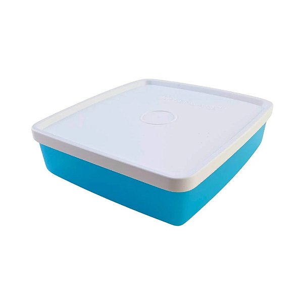 Tupperware Refri Box 400ml - Pacífico Azul Tampa Branca