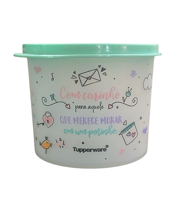 Tupperware Tupper Redondinha 500ml - "Com Carinho Para Aquele Que Merece Morar Em Um Potinho"
