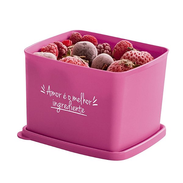 Tupperware Jeitoso 800ml - Pink "O amor é o melhor ingrediente"