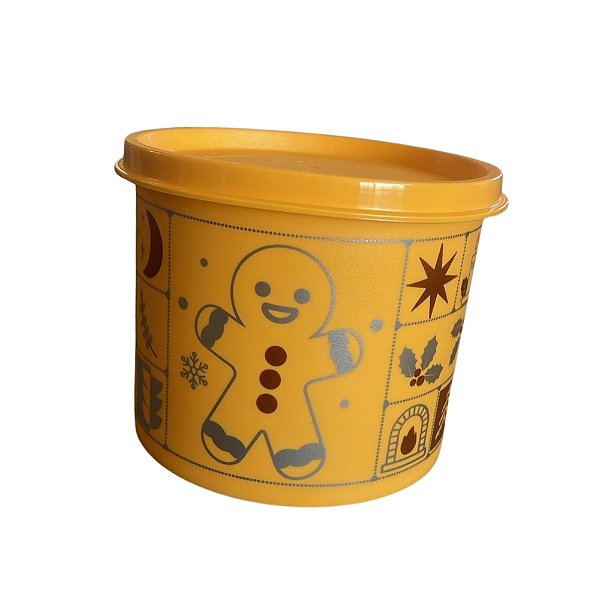 Tupperware Tupper Redondinha 500ml - Amarelo/Natal Mágico