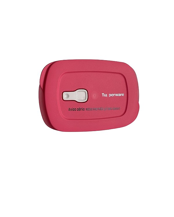 Tupperware Cristalwave Retangular Com Divisória GII 1 Litro - "Aviso Sério: Já Tem Dono".