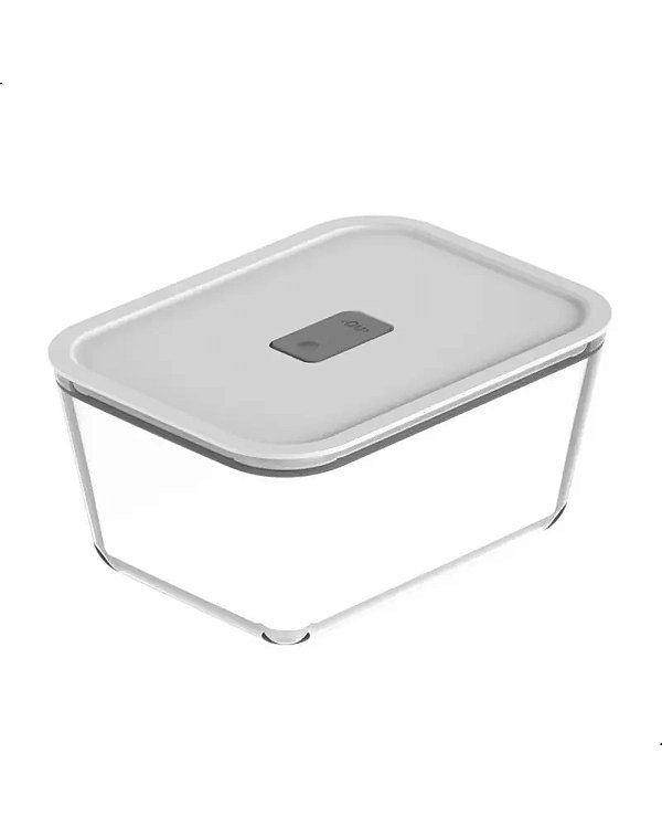 Pote De Vidro Hermético 2400ml Fresh Lock OU - Branco