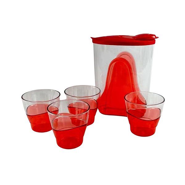 Tupperware Kit Jarra Elegância + 4 Copos 290ml