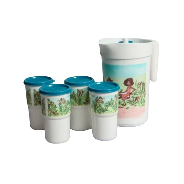 Tupperware Kit Izak Jarra 2 Litros + 4 Copos