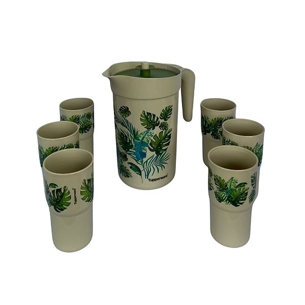 Tupperware Kit Costela de Adão 2 Litros - Jarra + 6 Copos