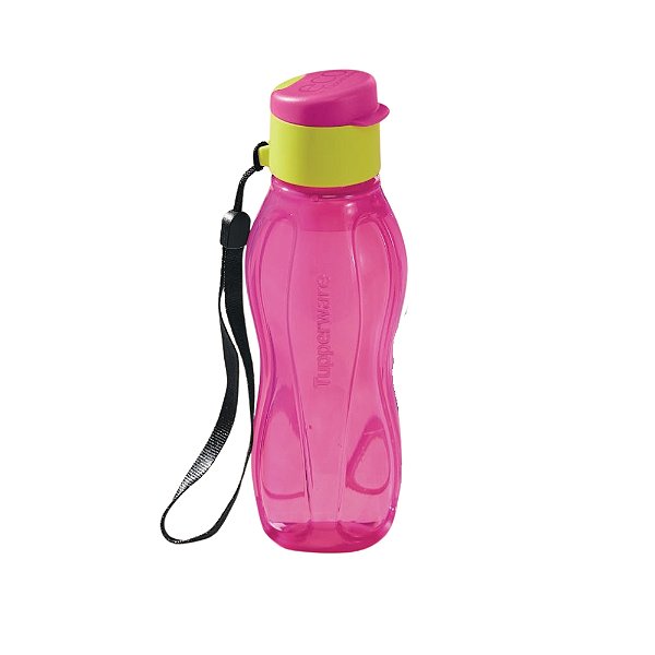Garrafa Tupperware Eco Tupper 310ml - Pink Tampa Amarelo Neon