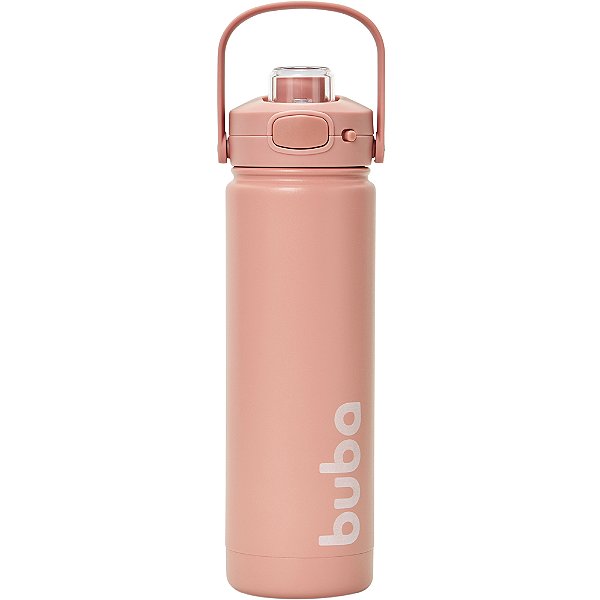 Copo Témico Buba Parede Dupla 600ml - Rose