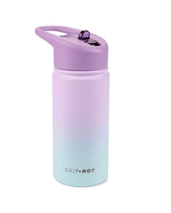 Garrafa Térmica Skip Hop Flip De Aço Inox 450ml - Ombre Lilás