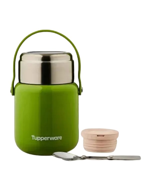 Tupperware Pote Térmico Com Colher Importado 1L - Manjericâo