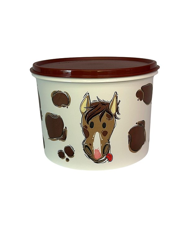 Tupperware Tupper Caixa 2,4 Litros - Cavalinho Tampa Marrom