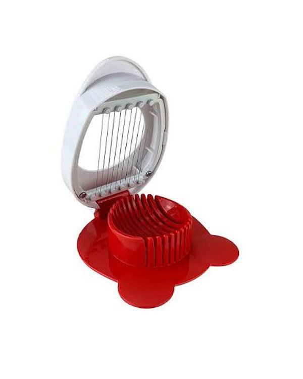 Tupperware Fatiador Egg - Chili (Branco/Vermelho)