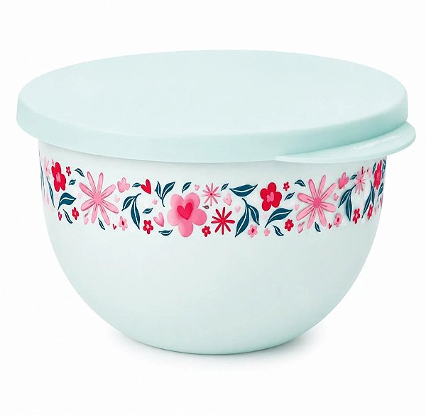 Tupperware Tigela Murano Carimbo 200ml - Pétalas Aquamarine Floral
